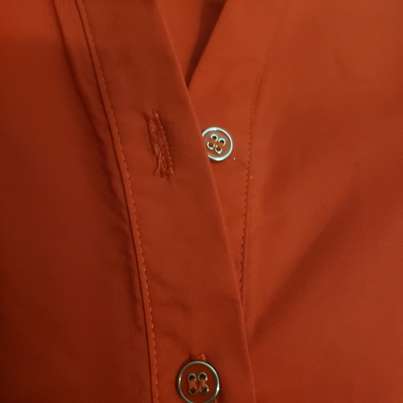 New York & company red button up blouse - Picture 3 of 5